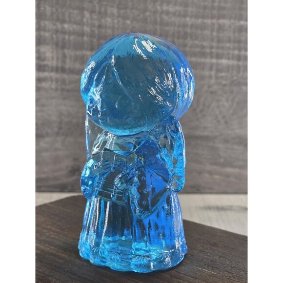 Angel Mosser Glass 1970s Blue Singing Winged 4" Paperweight Figure 76.8 - Picture 5 of 15
